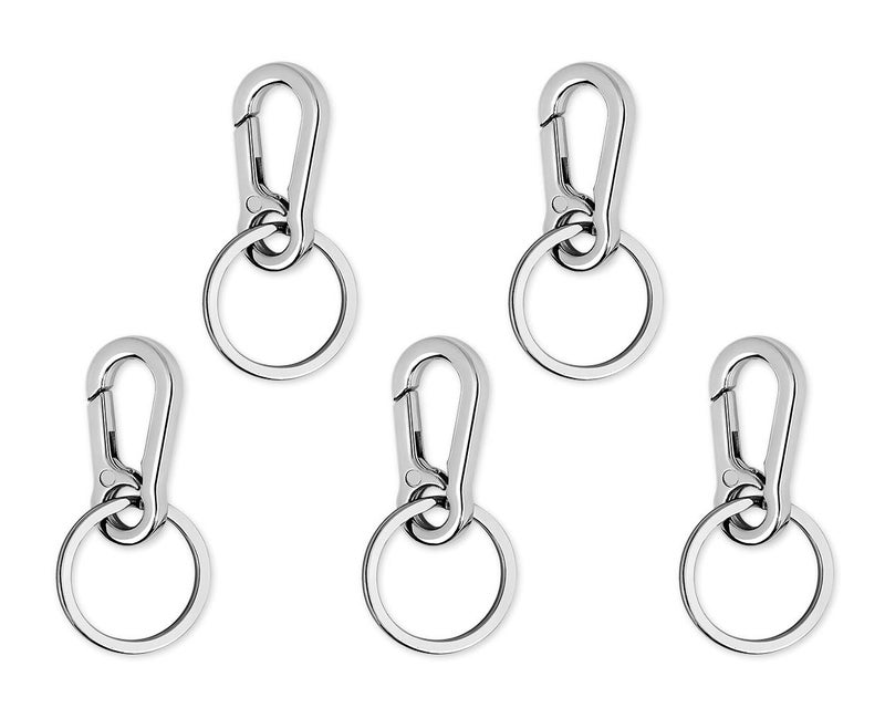 DS.DISTINCTIVE STYLE DS. DISTINCTIVE STYLE Carabiner Clip Keyring Stainless Steel Keychain with Snap Hook Quick Release Key Rings - Image 1